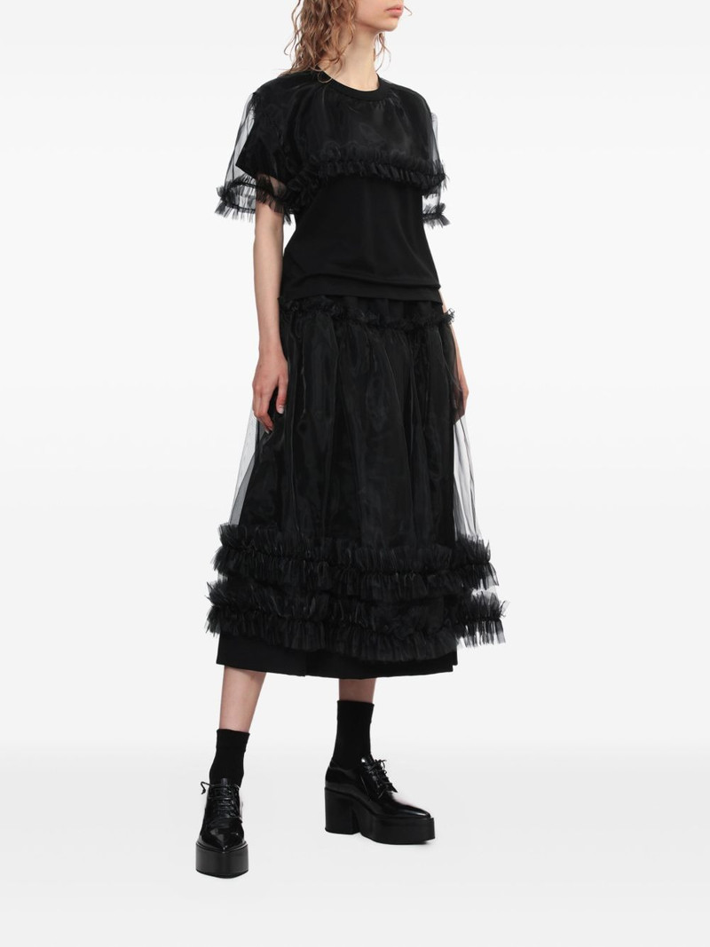 Noir Kei Ninomiya ruffled panel top outlook