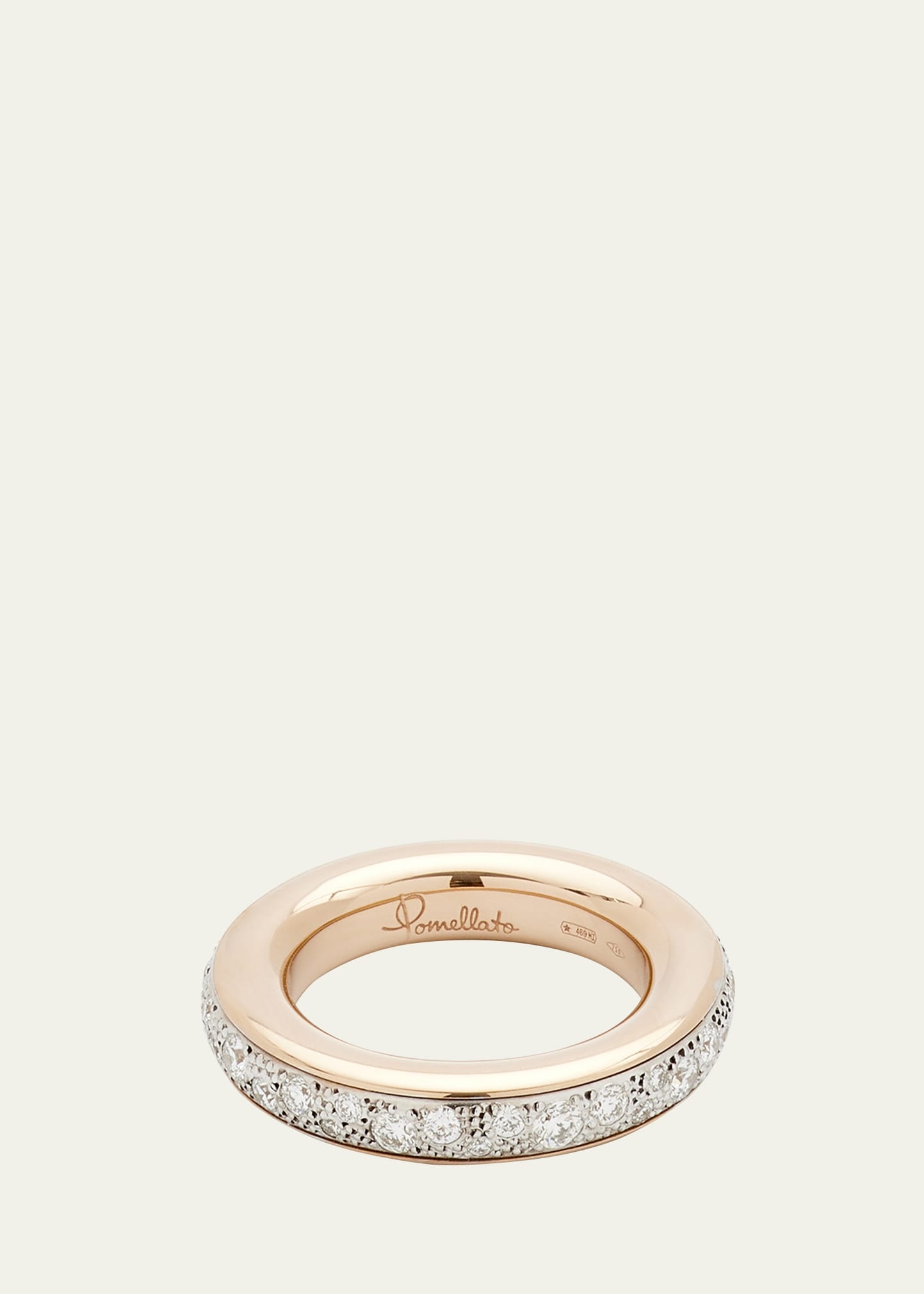 Iconica 18K Rose and White Gold Ring with Diamonds - 1