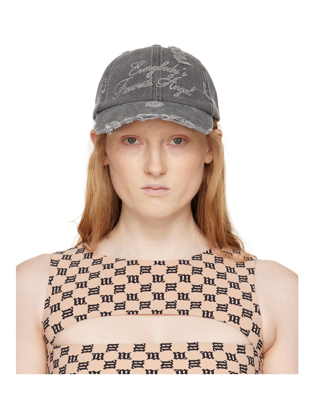 Black Angel Denim Cap - 1