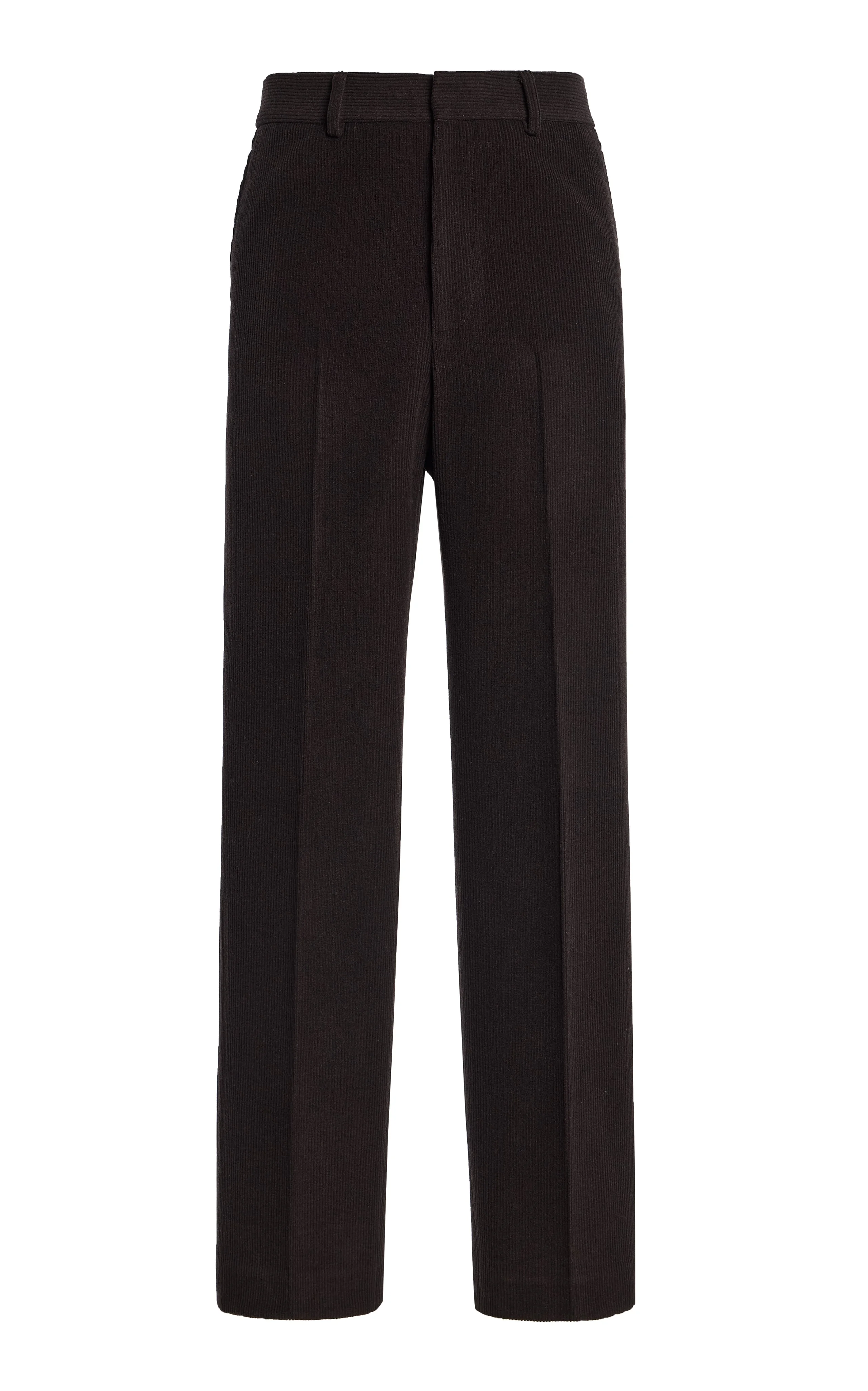 Harold Straight-leg Trouser in Chocolate Cashmere Corduroy - 1
