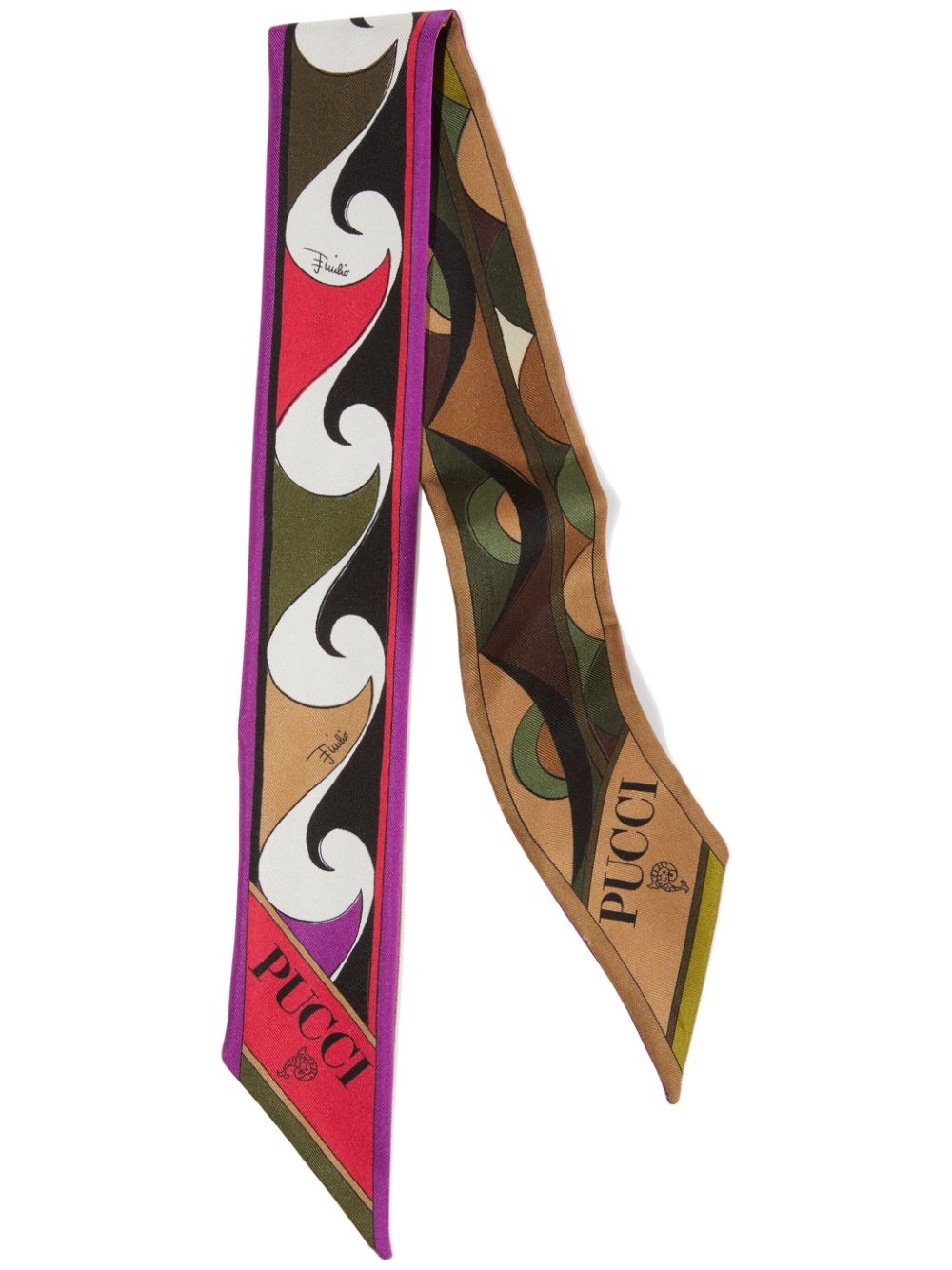 Rombi-print silk scarf - 1