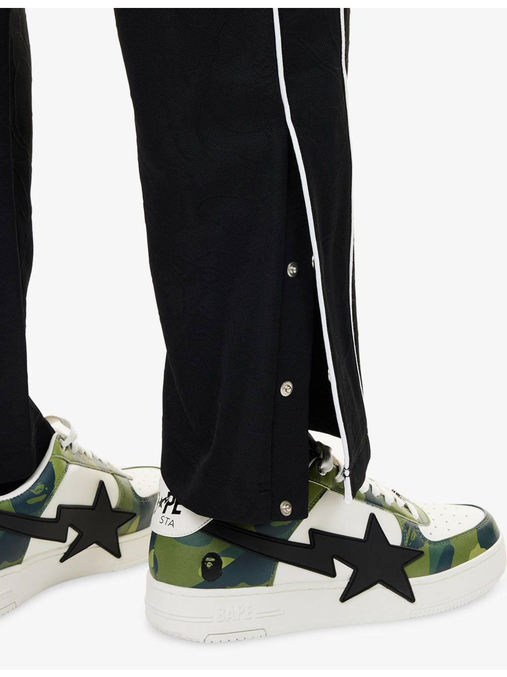 Bape Line Camo Logo-Embellished Woven Track Jogging Bottoms - 6