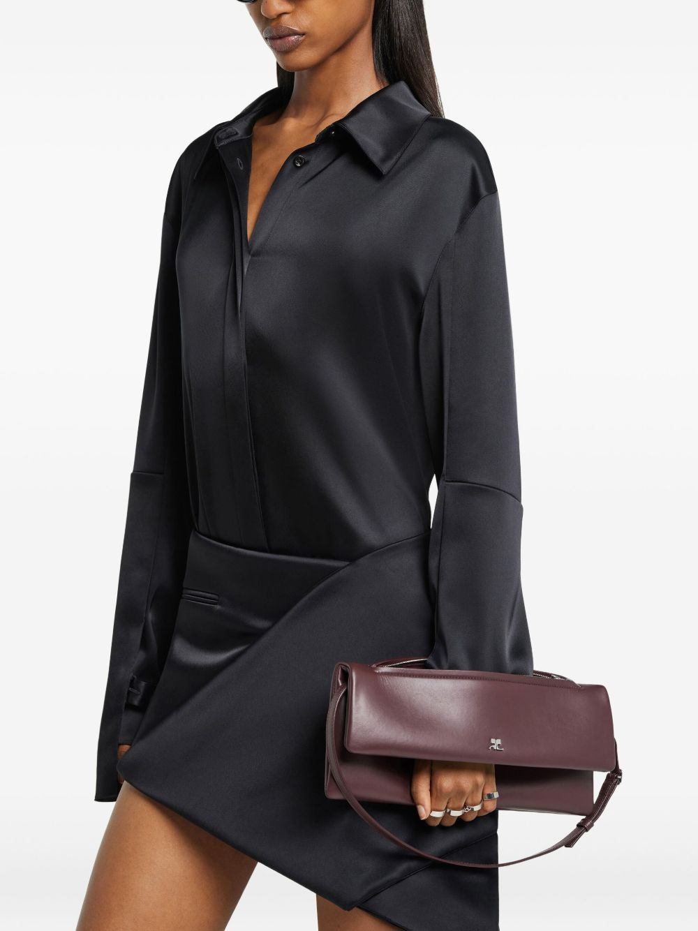 folded panelled mini skirt - 5