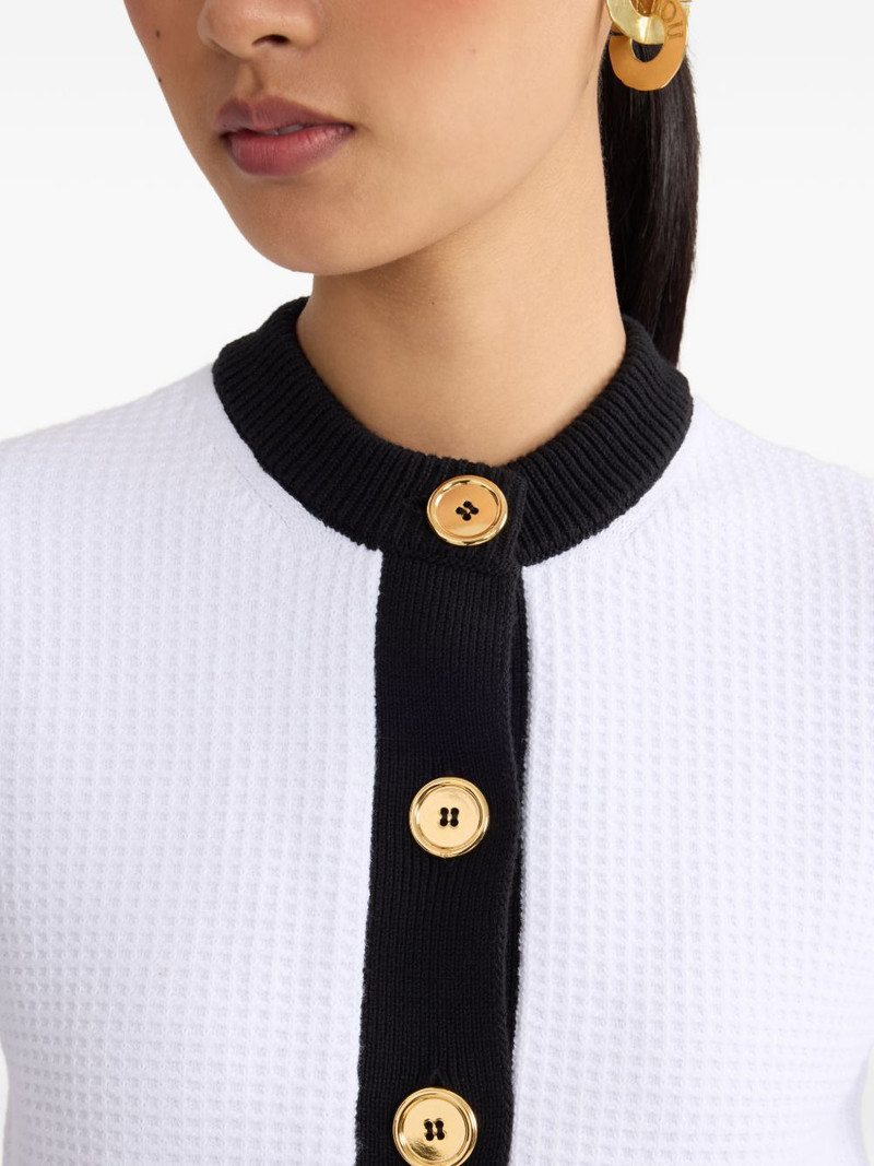 collarless textured top 5