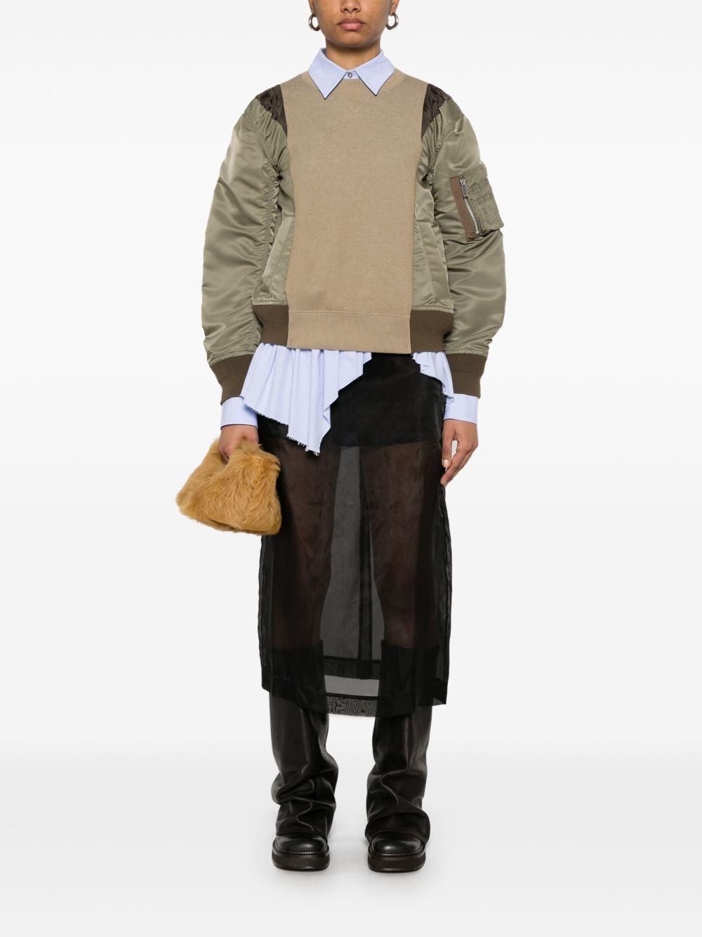 panelled sweatshirt - 2