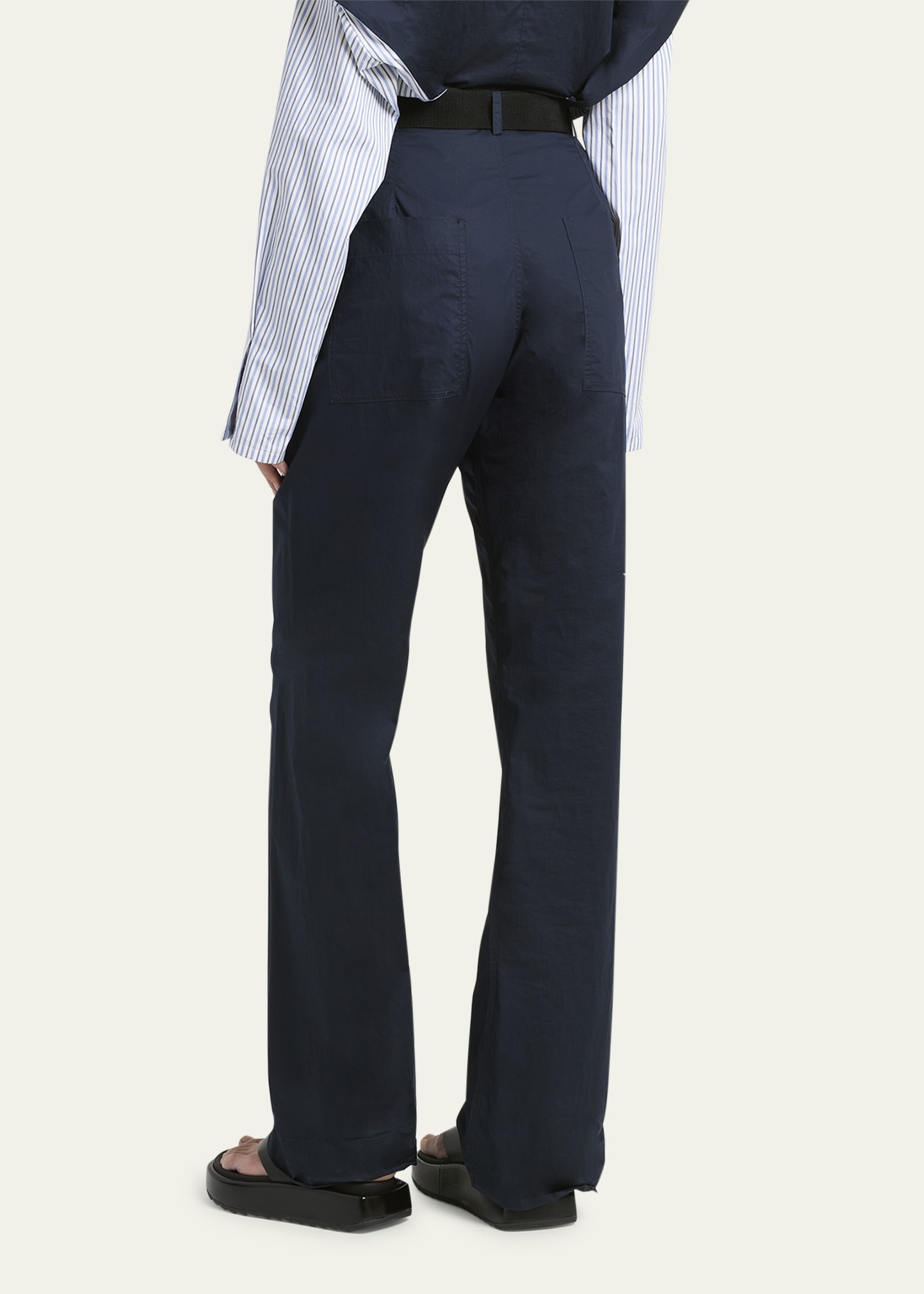 Straight-Leg Cotton Trousers - 3