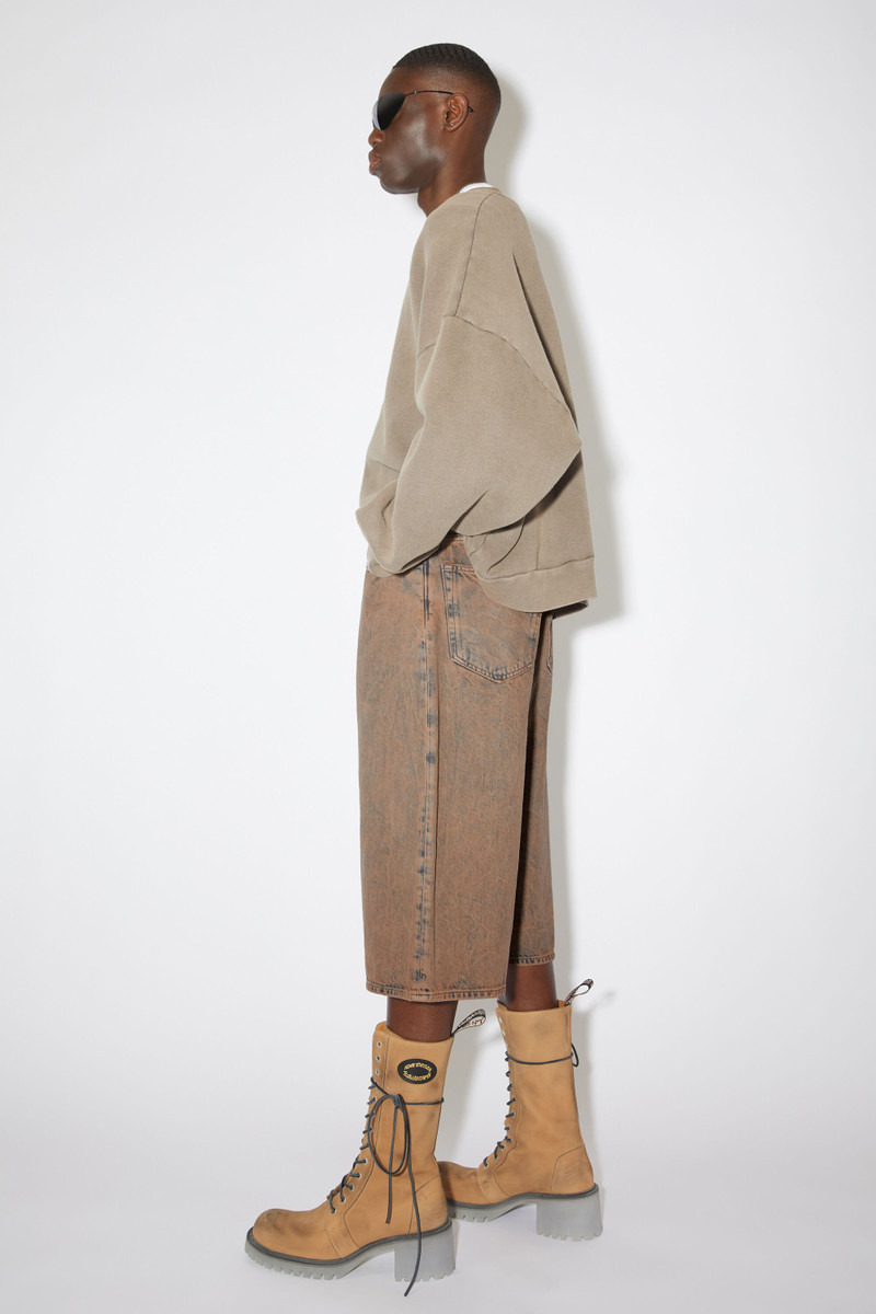 Loose fit denim shorts - Light pink/grey 4