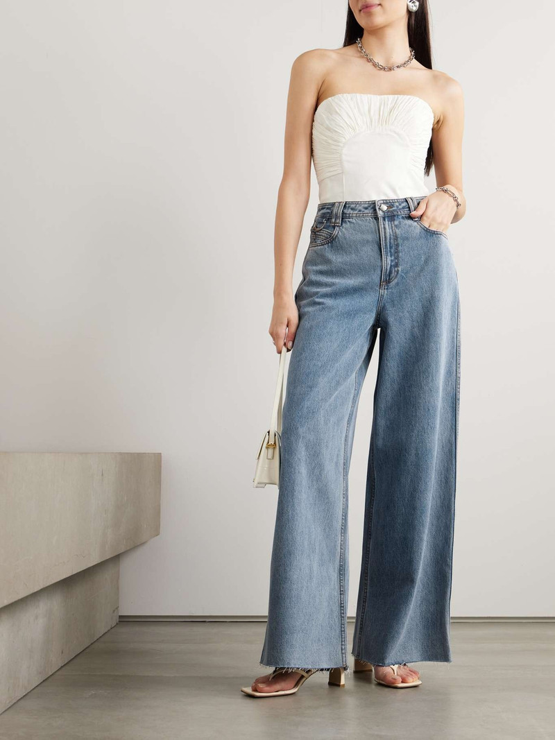 Aje. Outline frayed high-rise wide-leg jeans outlook