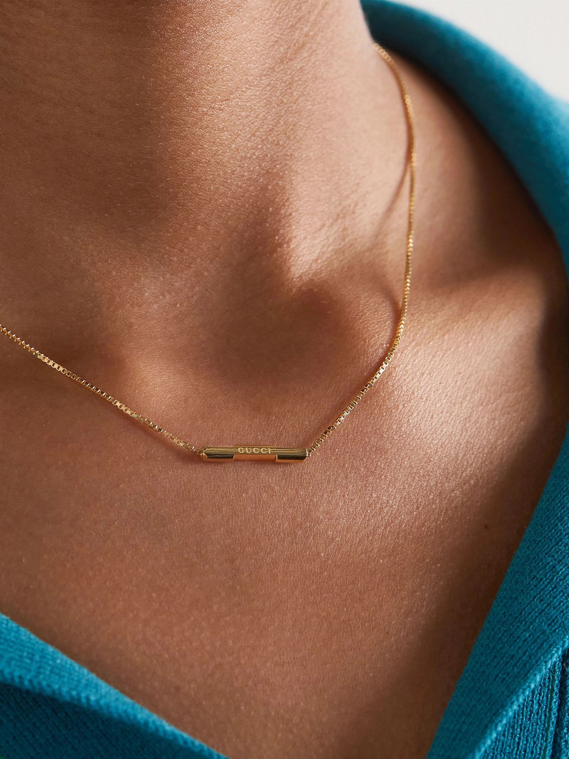 GUCCI Link to Love 18-karat gold necklace Gold outlook
