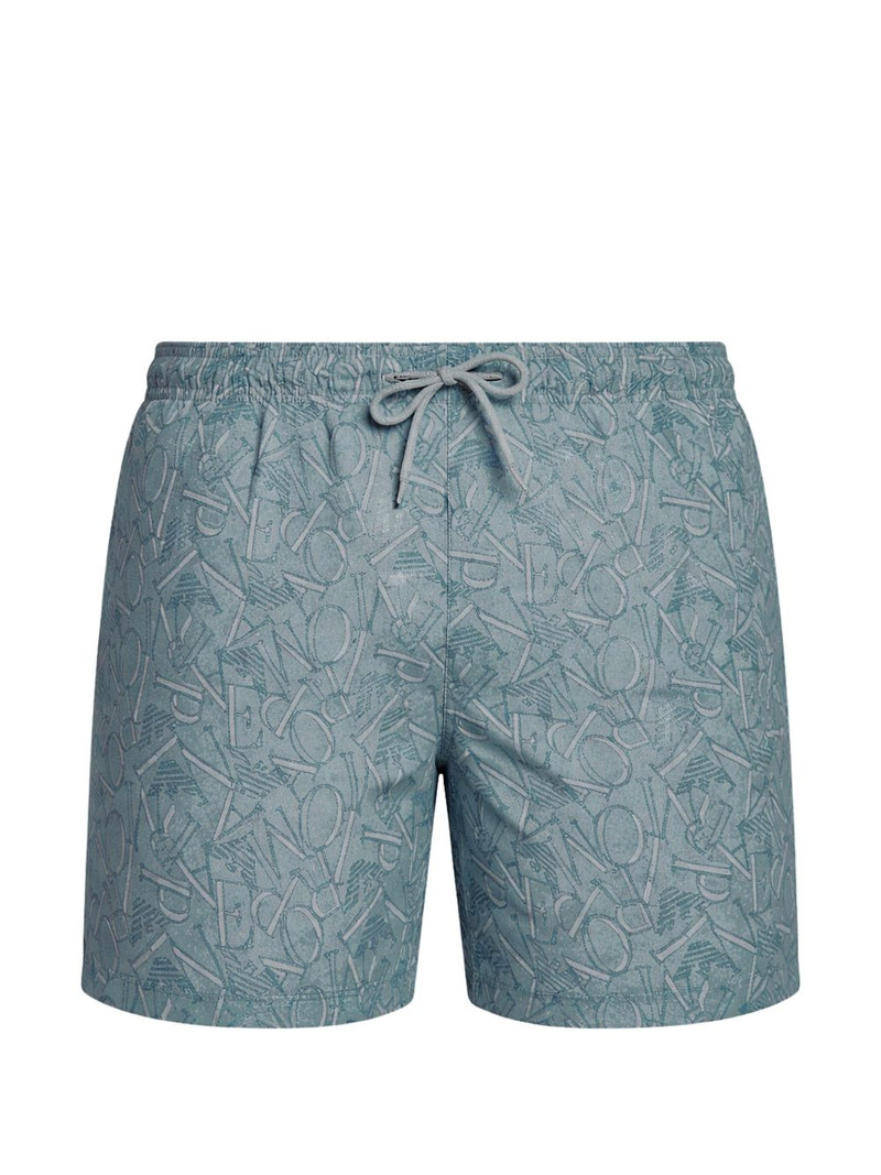 drawstring printed swim shorts 1