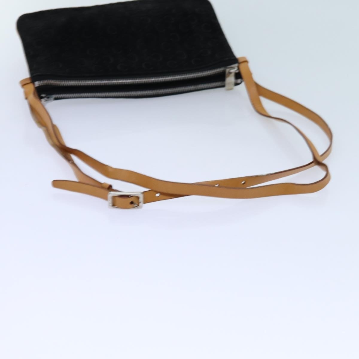 CELINE C Macadam Canvas Shoulder Bag Black - 7