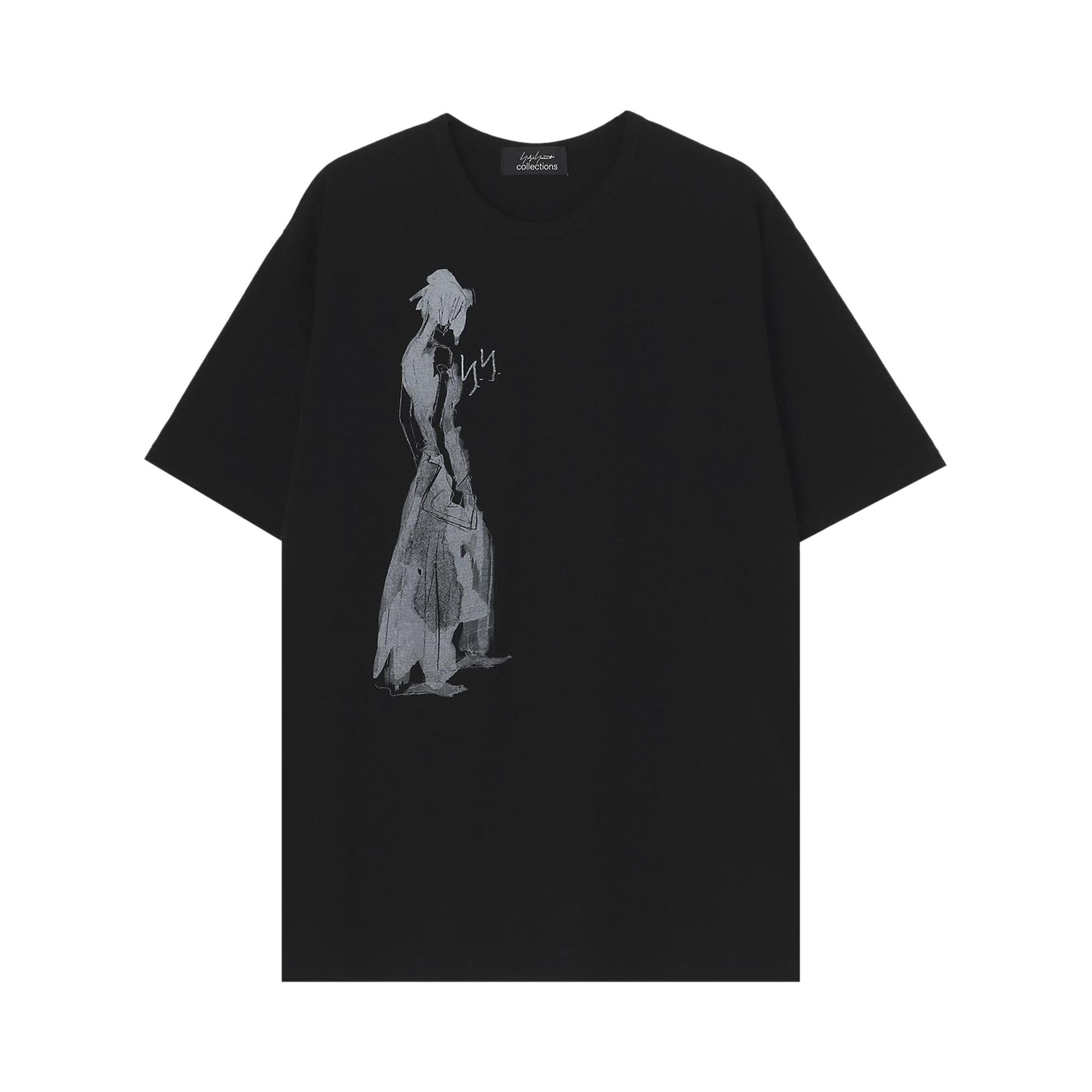 Yohji Yamamoto Short-Sleeve Printed T-Shirt 'Black' - 1