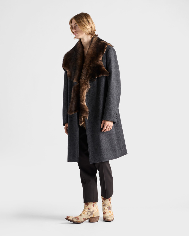 Prada Single-breasted wool coat outlook