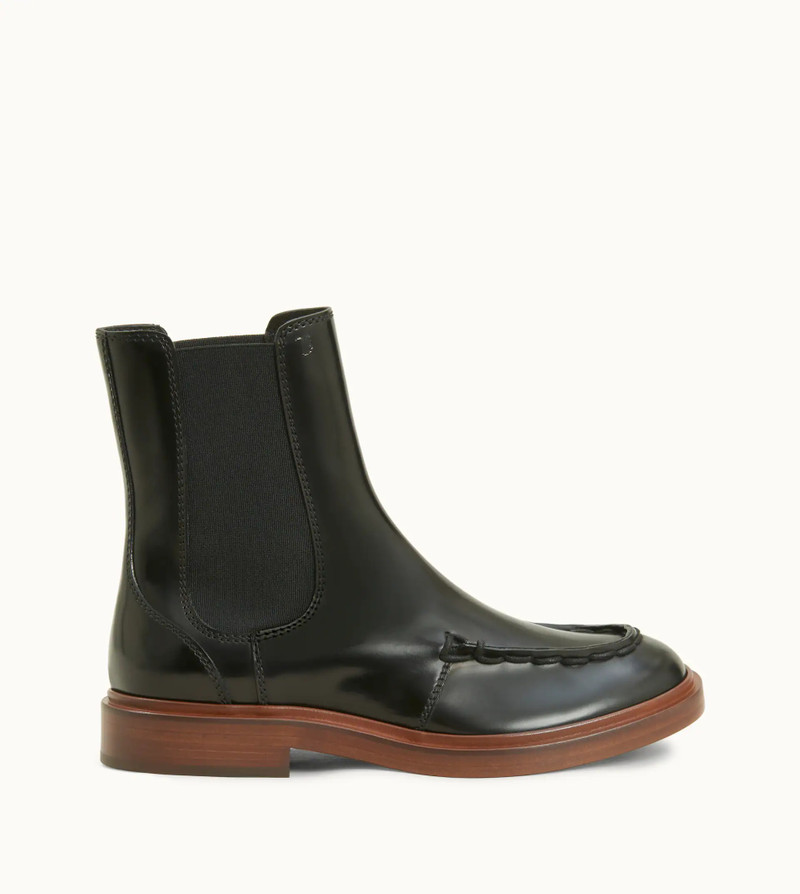 SPIGA ANKLE BOOTS IN LEATHER - BLACK 1