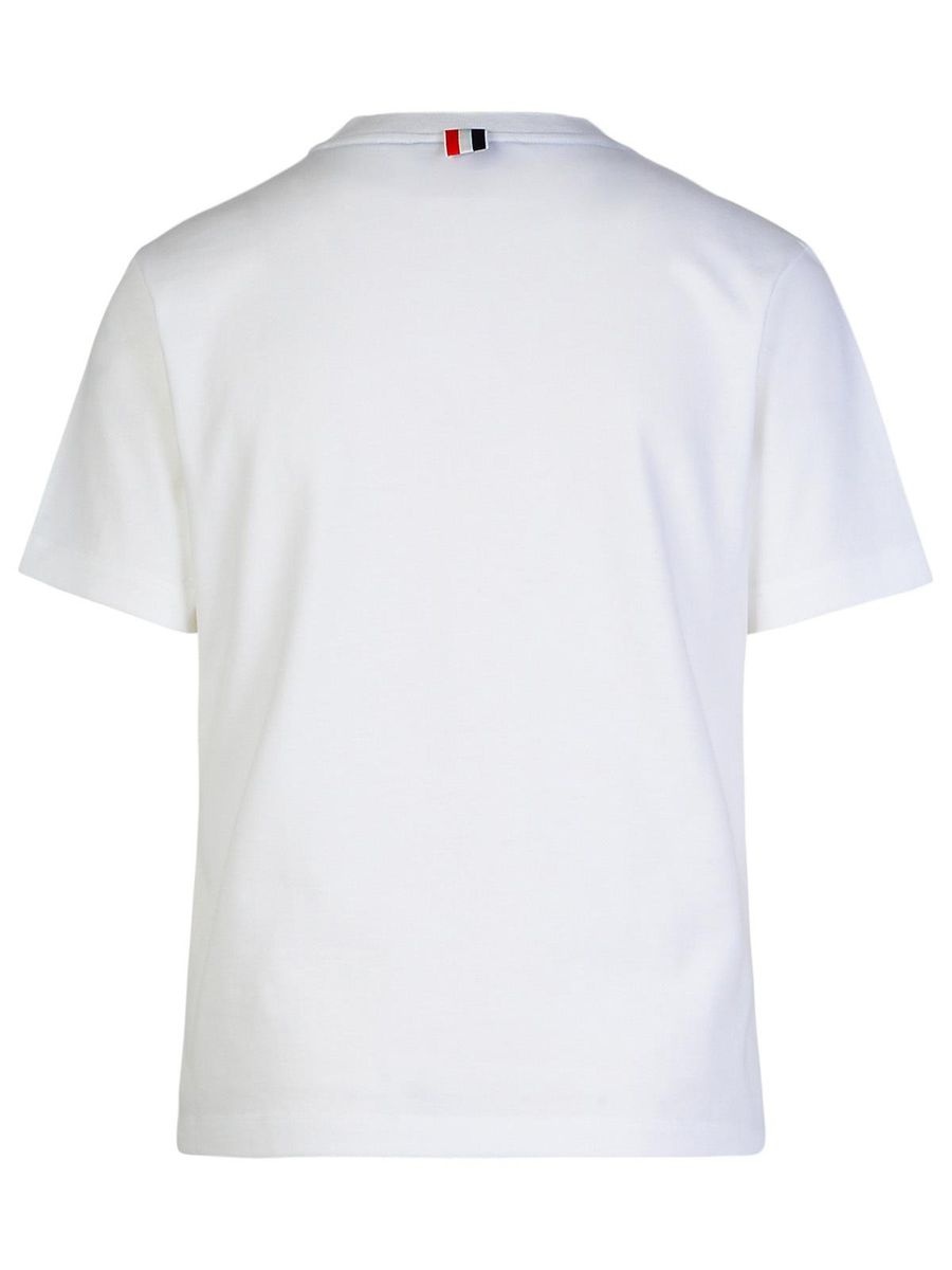 Thom Browne 'Rose' White Cotton T-Shirt - 3