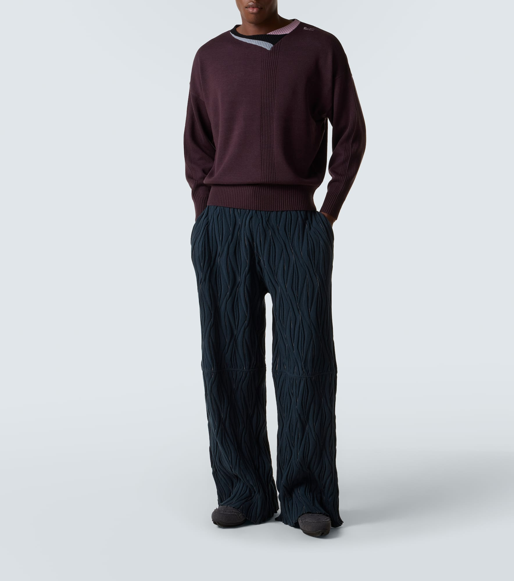Raday knitted cotton straight pants - 2
