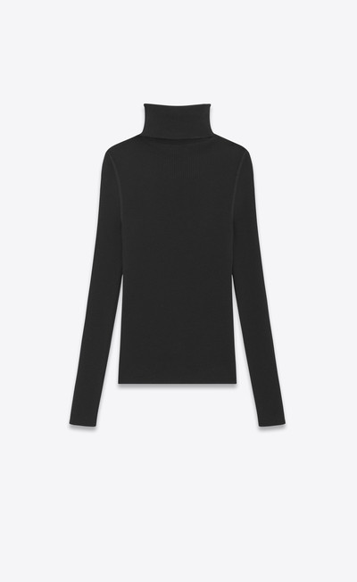 SAINT LAURENT turtleneck sweater in cashmere, wool and silk outlook