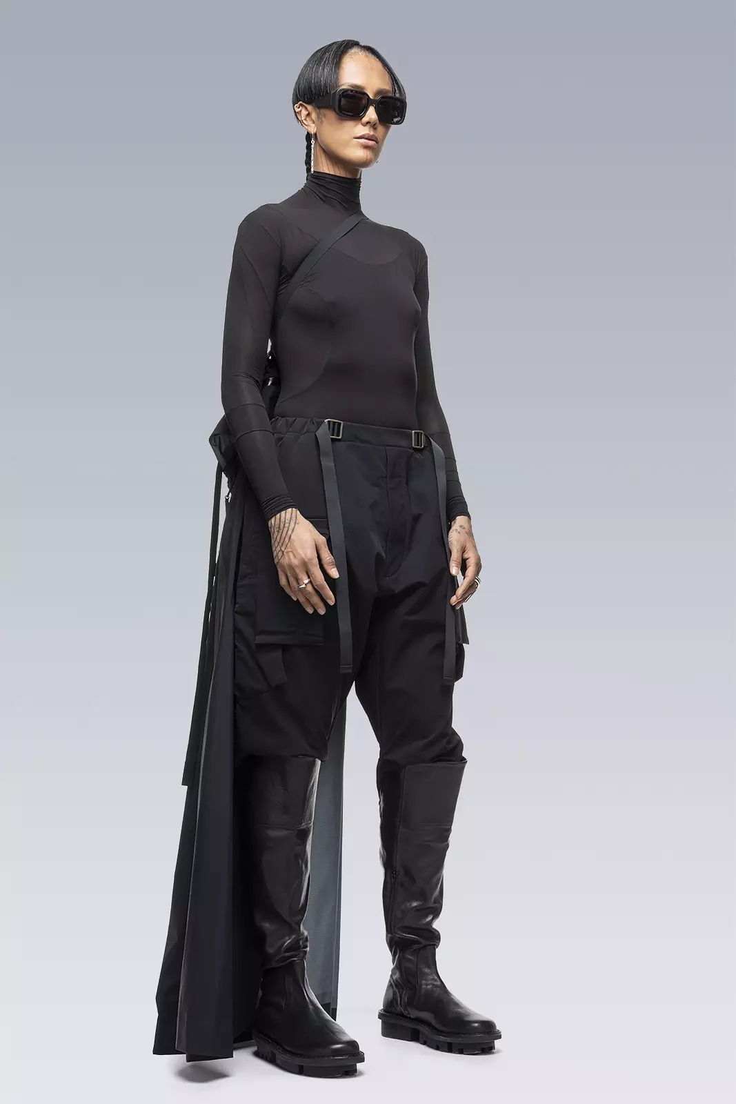 SAC-J6010 sacai / ACRONYM Trench Dress Black - 10