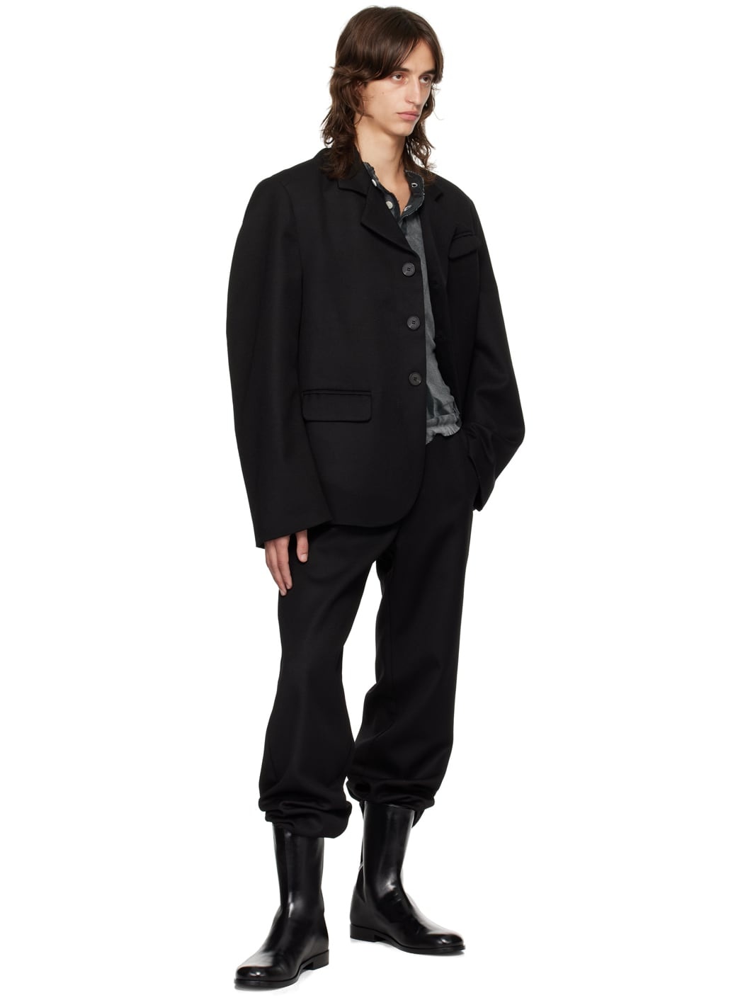 Black Raw Stack Henley - 4