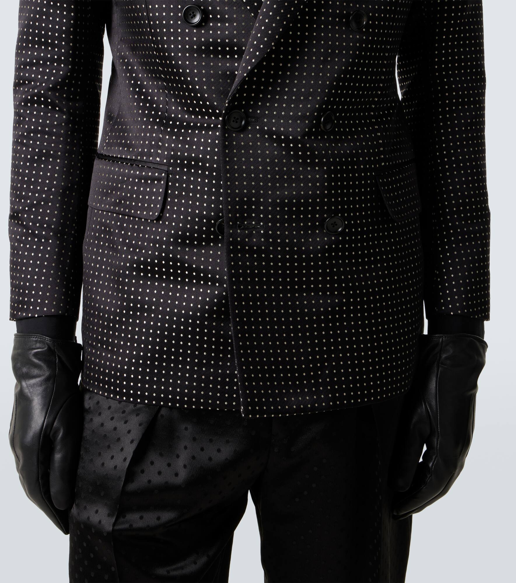 Polka-dot silk suit jacket - 7