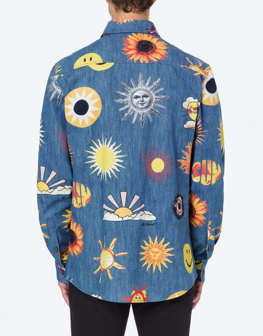 ALLOVER SUN SMILEY® PRINT CHAMBRAY SHIRT - 3