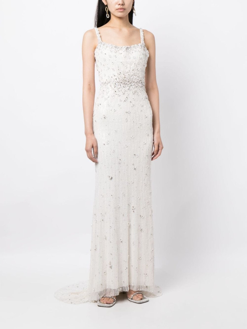 JENNY PACKHAM Kabla floral-sequin bridal gown outlook