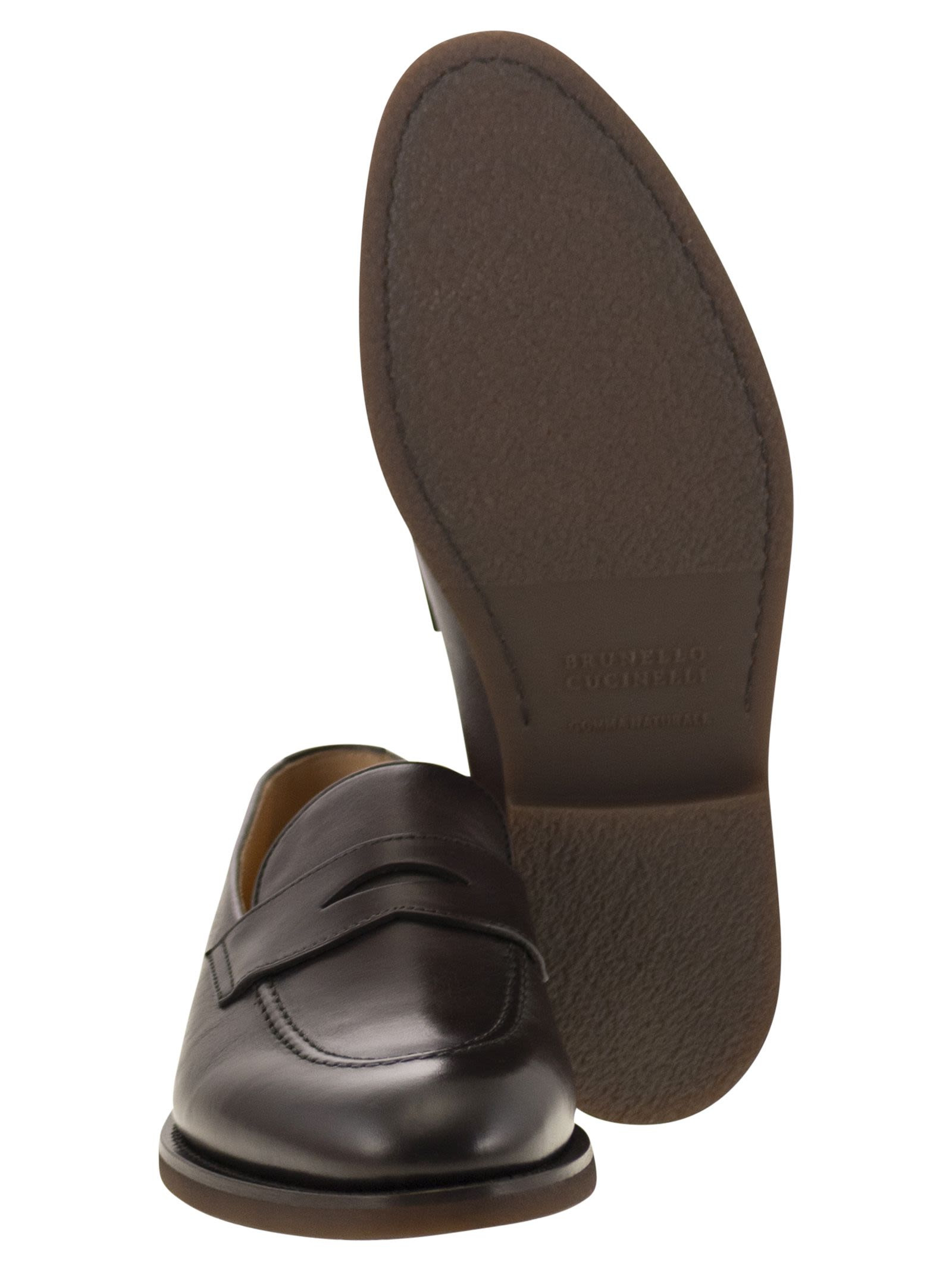 Brunello Cucinelli Men Calfskin Penny Loafer - 5