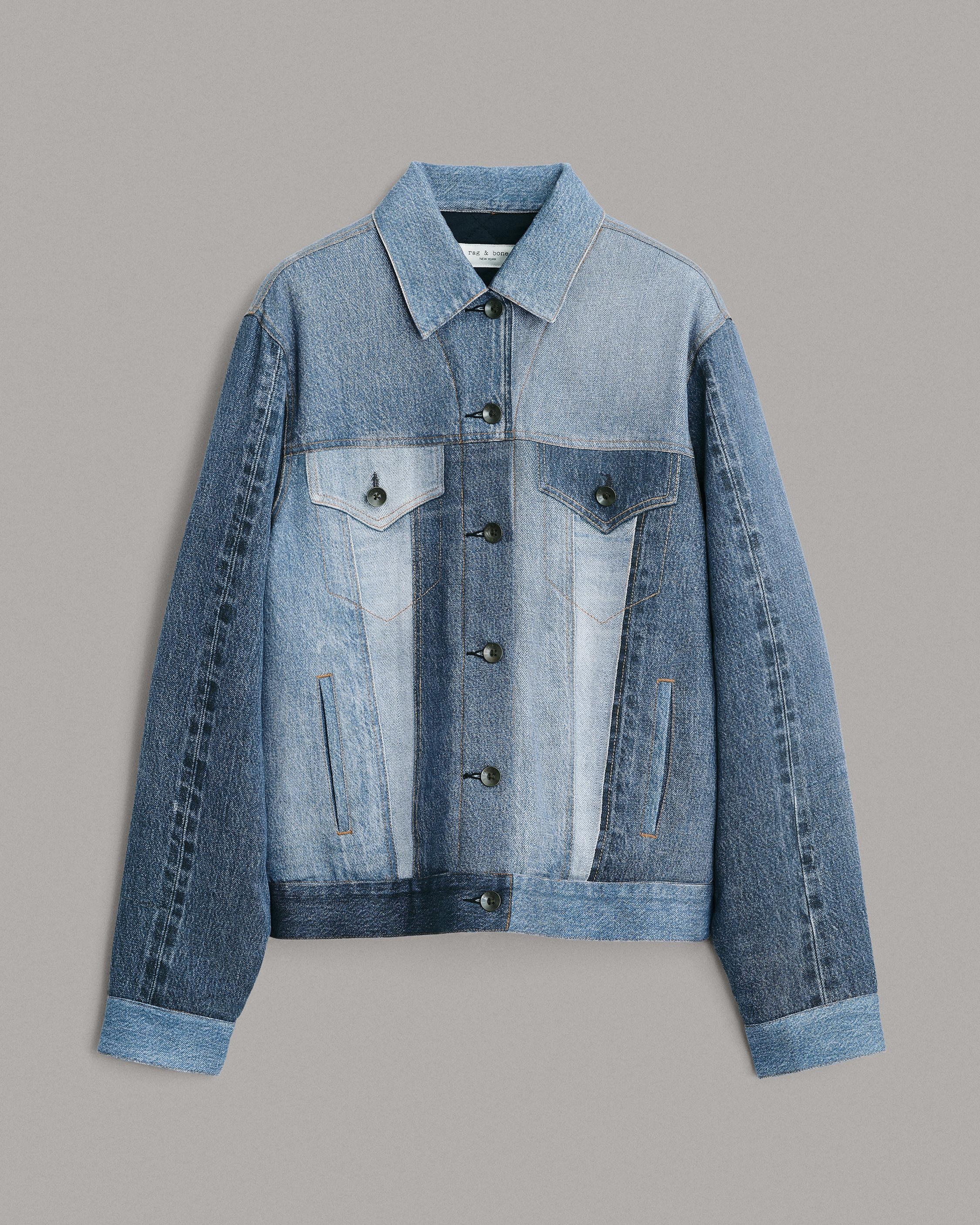 Liquid Miramar Trucker Jacket
Printed Tencel Tromp L'oeil Jacket - 1