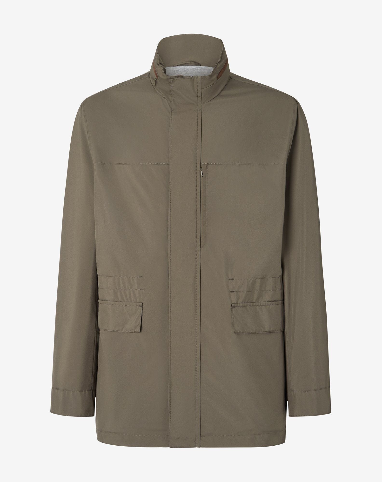 Green water-repellent fabric caban - 1