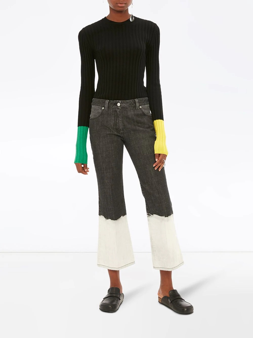 colour-block ribbed jumper - 2