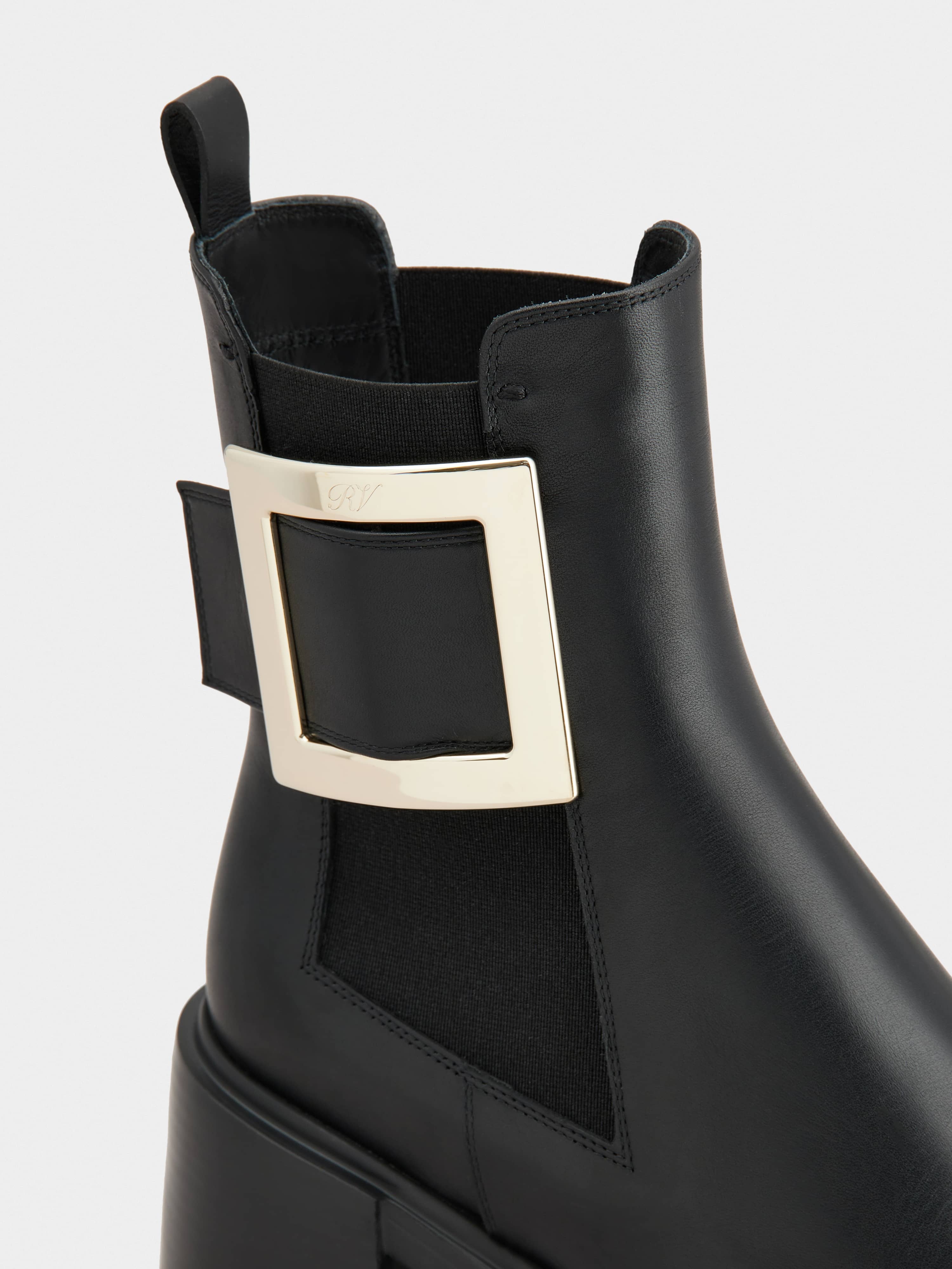 Viv' Rangers Metal Buckle Chelsea Boots in Leather - 3