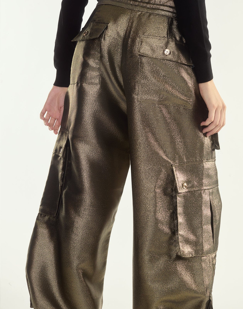 Metallic Cargo Pants 5