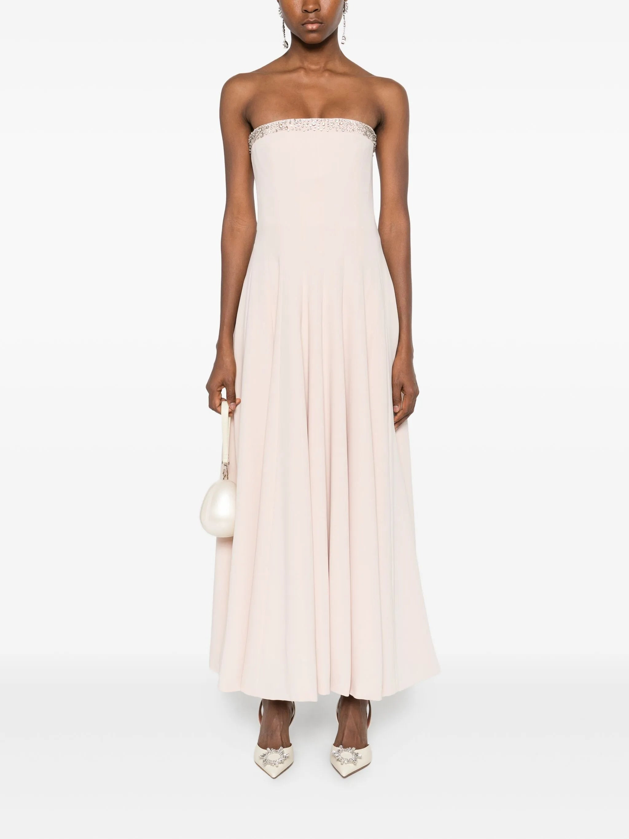 Costarellos Beaded-embellished Strapless Dress - 2