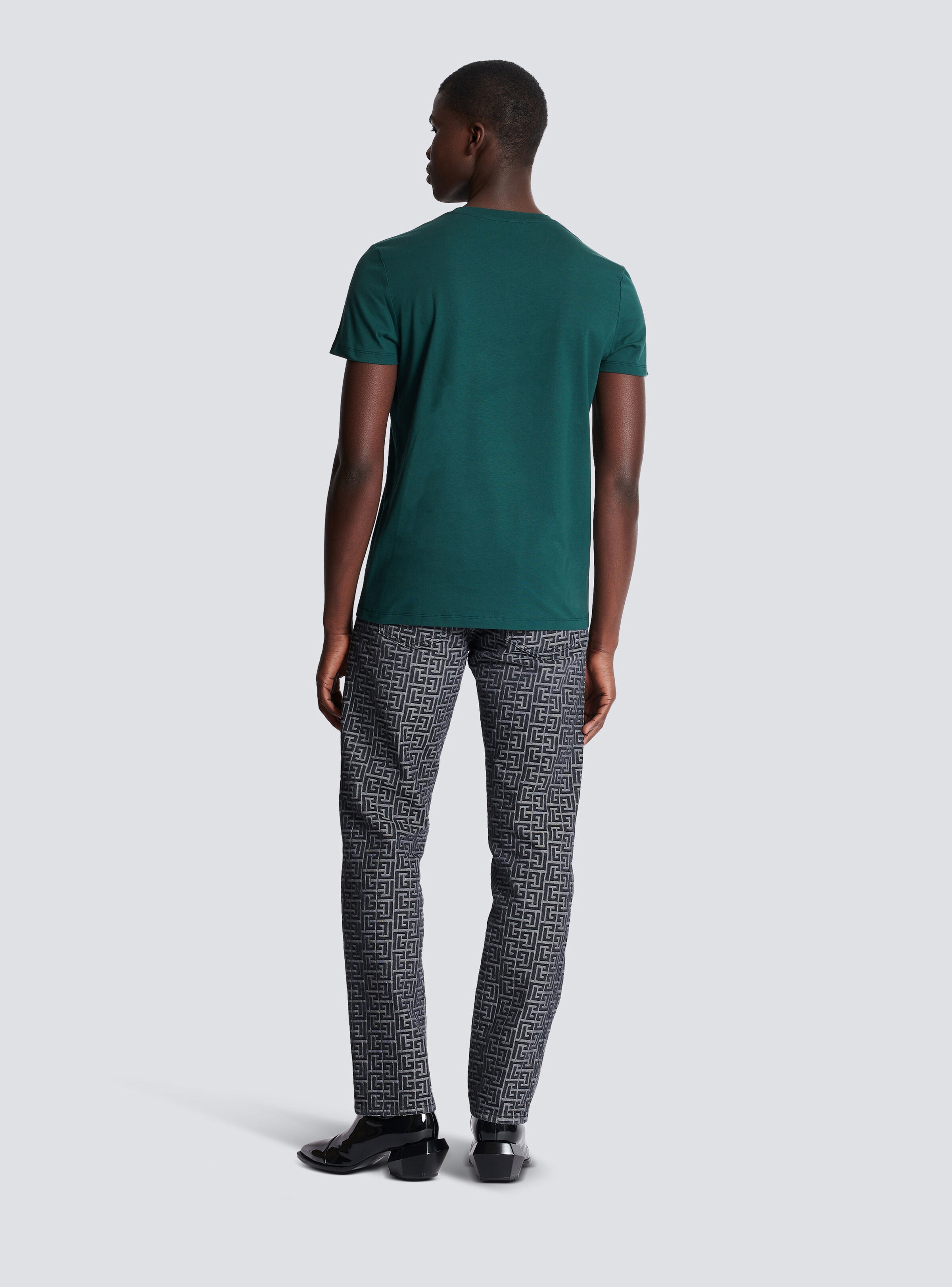 Flocked Balmain T-shirt - 4