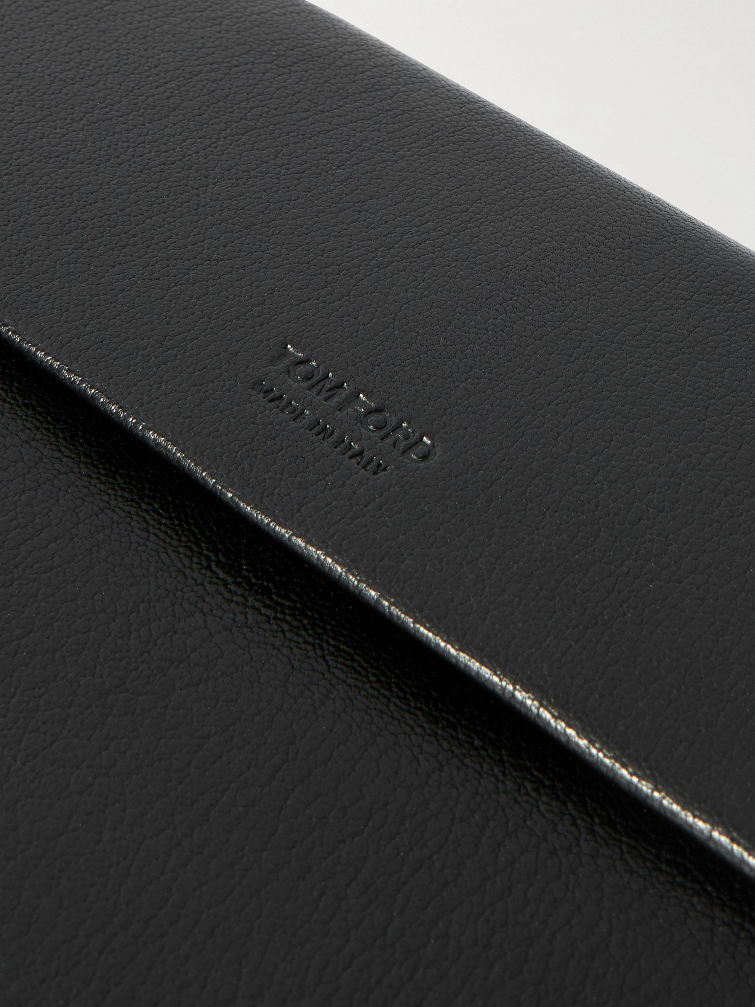 Full-Grain Leather Pouch Black - 4
