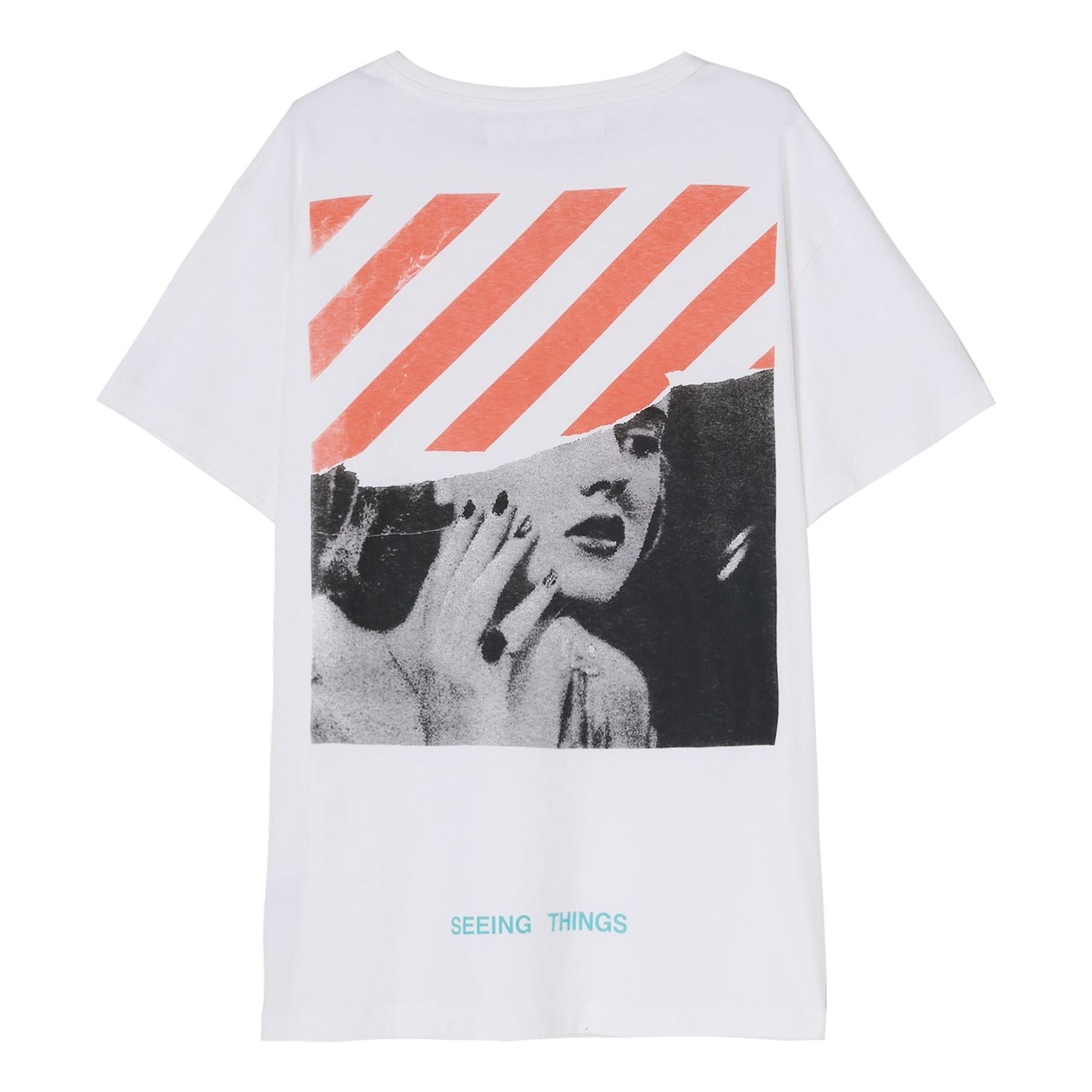 Off-White Printing Short Sleeve Loose Fit White OMAA002G20JER0010188 - 2
