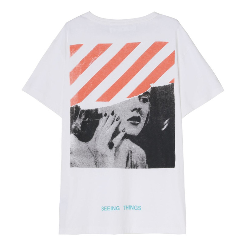 Off-White Off-White Printing Short Sleeve Loose Fit White OMAA002G20JER0010188 outlook