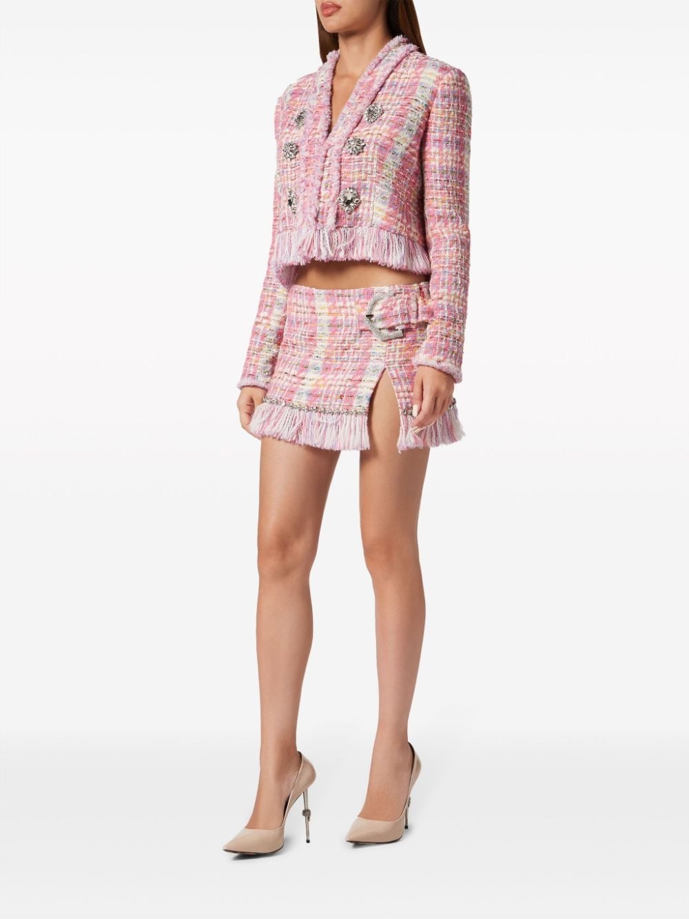 tweed mini skirt - 2