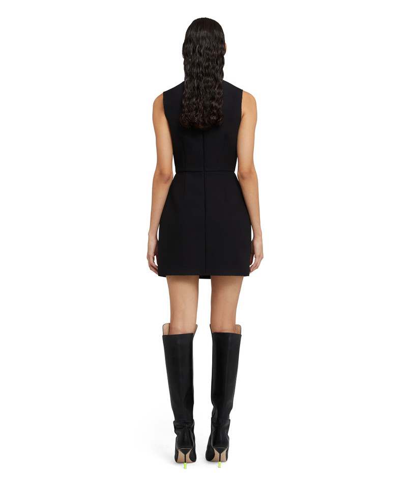 MSGM Double crepe cady mini sheathe dress outlook