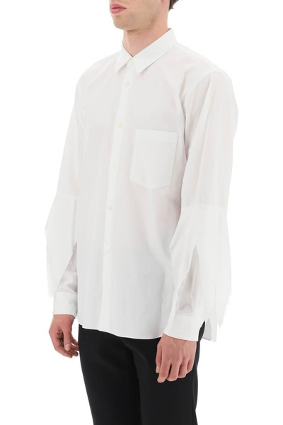 Comme des Garçons Homme Plus SPIKED FRAYED-SLEEVED SHIRT outlook