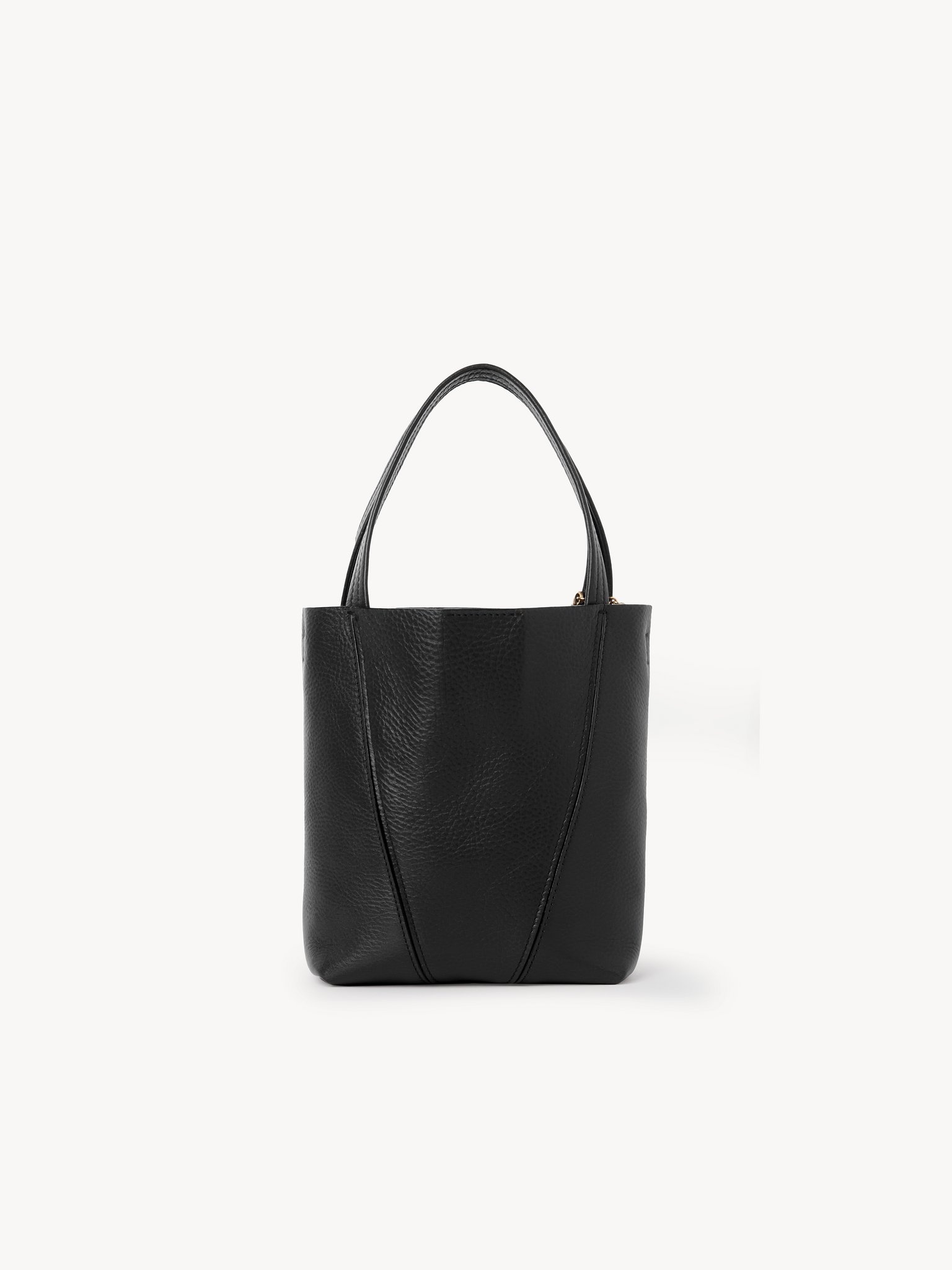 SMALL CHLOÉ SPIN TOTE BAG IN GRAINED LEATHER - 4