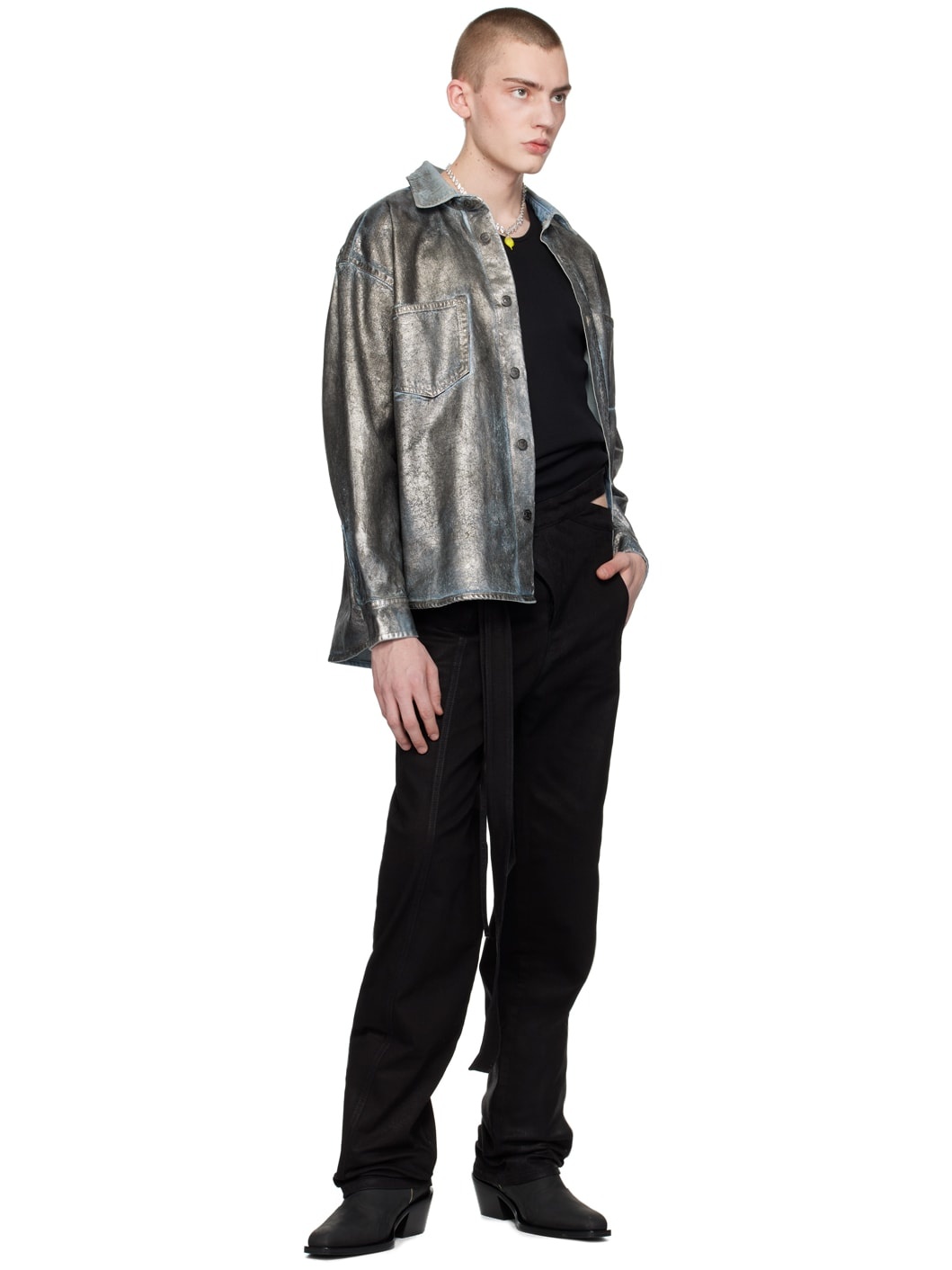 SSENSE Exclusive Black Signature Wrap Jeans - 4