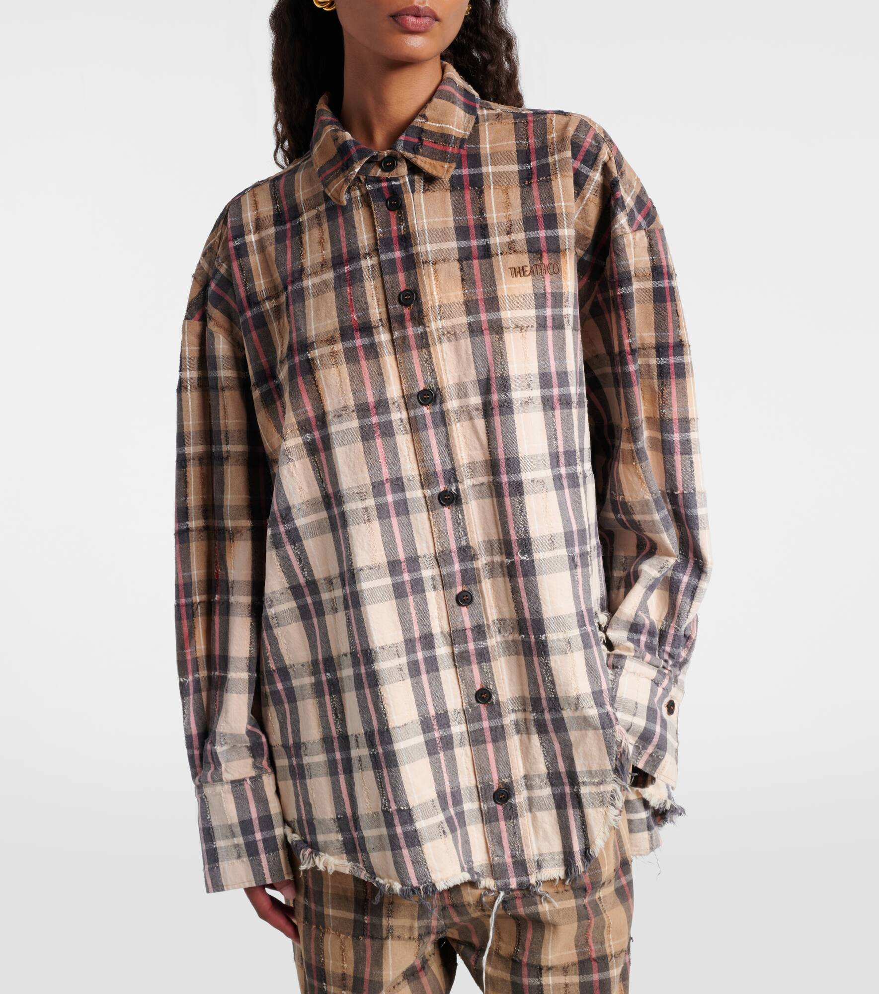 Diana checked cotton flannel shirt - 6