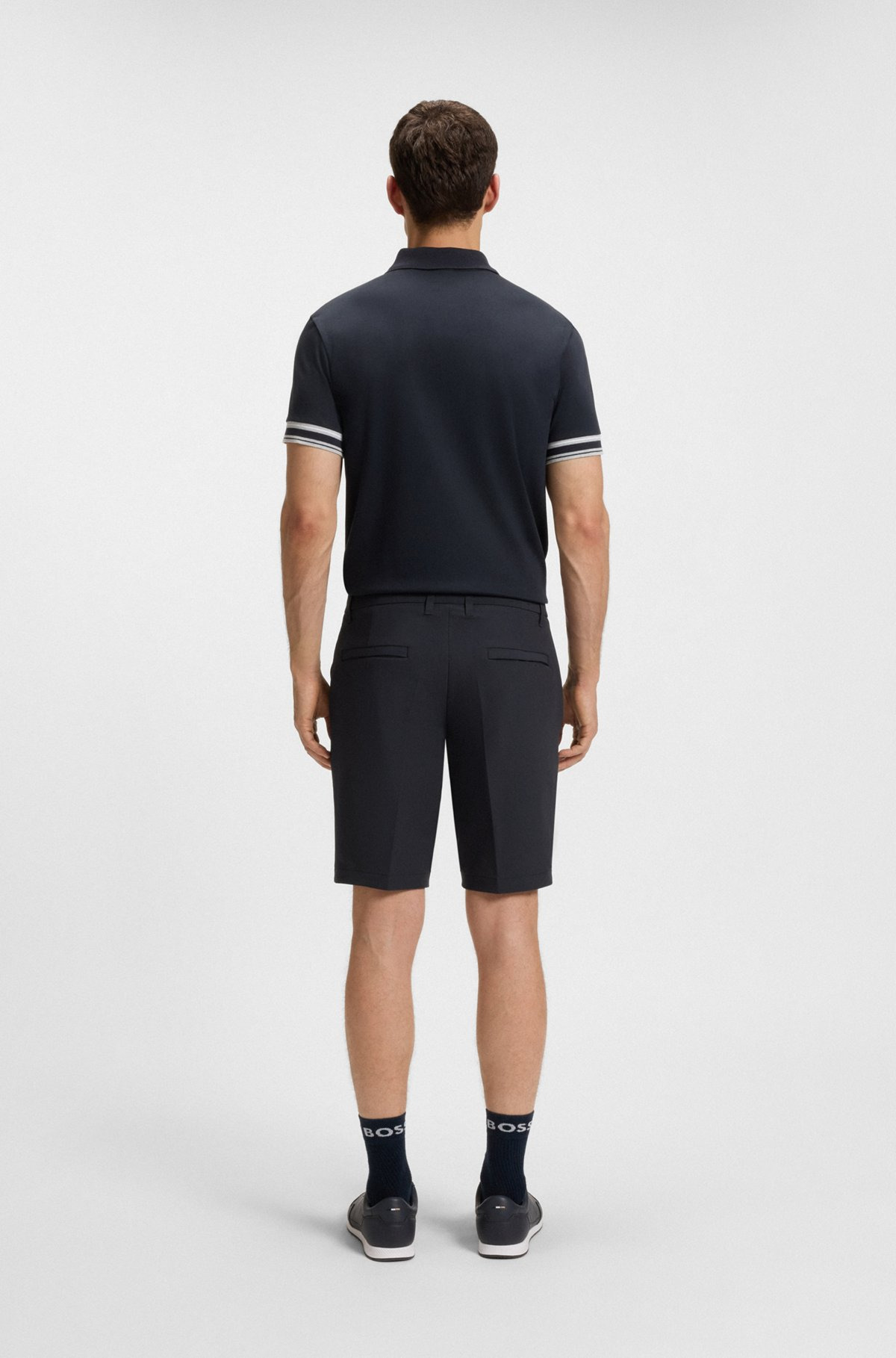 SLIM-FIT SHORTS IN WATER-REPELLENT STRETCH FABRIC - 4