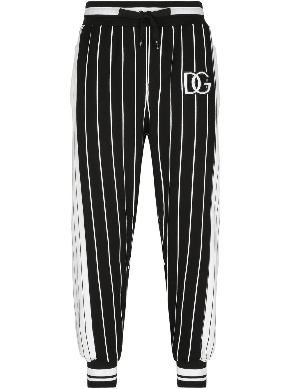 DG patch striped jersey track pants - 1