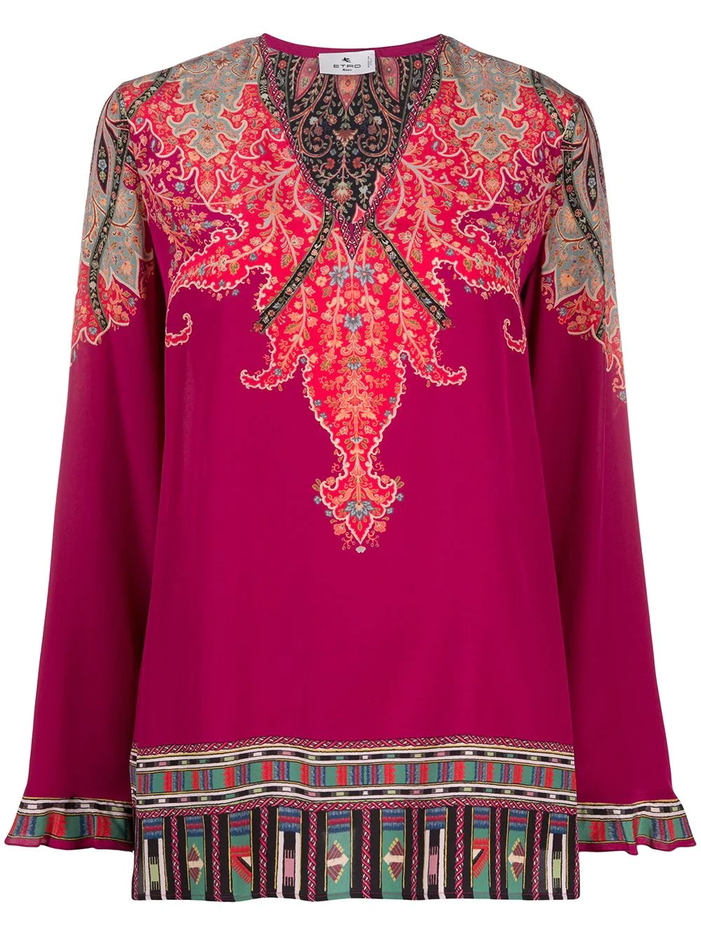  geometric paisley print tunic top  - 1