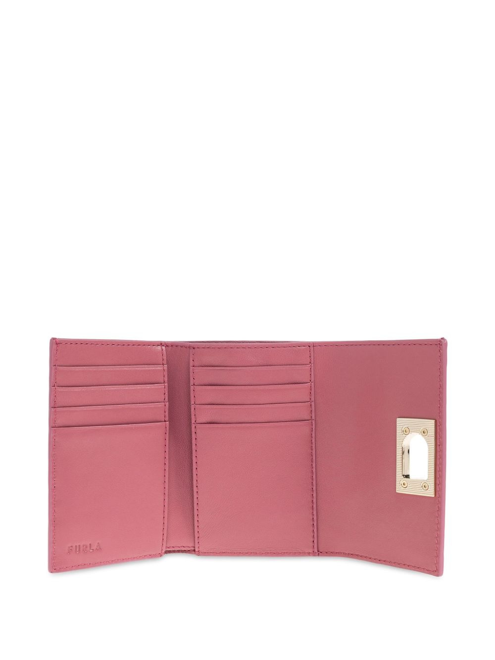 leather lock-detail wallet - 5