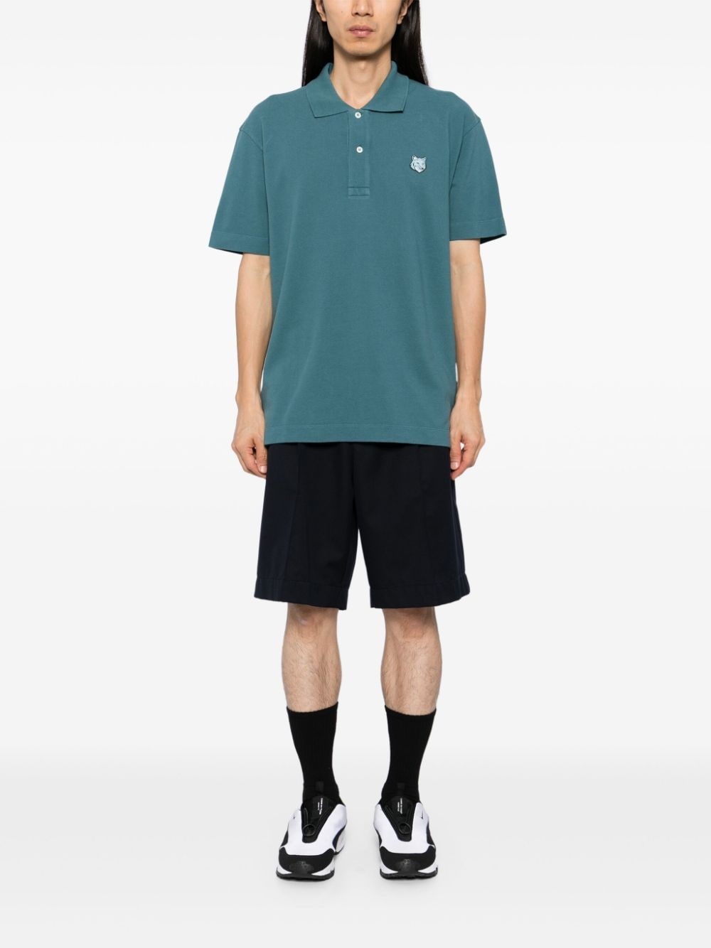 Bold Fox head patch comfort polo shirt - 2