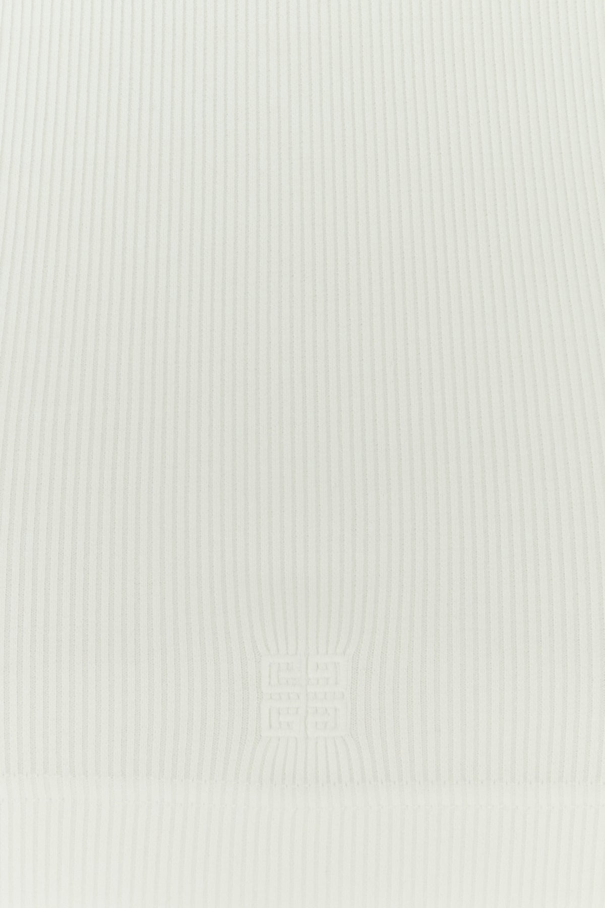 White stretch cotton tank top - 3