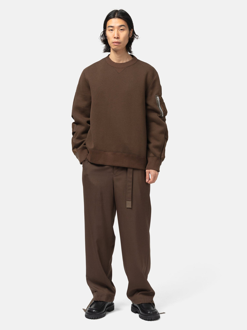 sacai Sponge Sweat Pullover Brown outlook